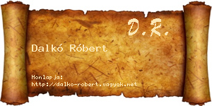Dalkó Róbert névjegykártya